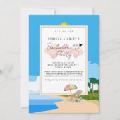 "Beach Bachelorette" Einladung zum Party von Hühne (Vorderseite)