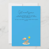 "Beach Bachelorette" Einladung zum Party von Hühne (Rückseite)