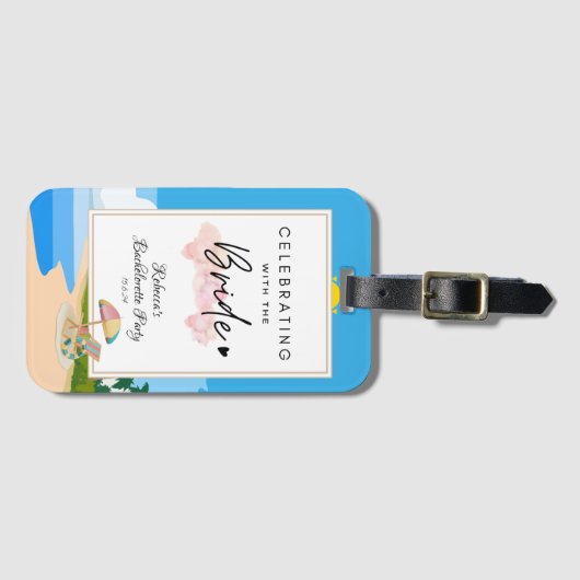 Beach Bachelorette | Henne-Party Gepäckanhänger (Vorderseite (Horizontal))