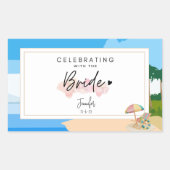 Beach Bachelorette, Hens Party Rechteckiger Aufkleber (Vorderseite)