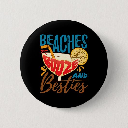Beach Bachelorette Island Party - Strände verstärk Button (Vorderseite)