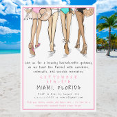 Beach Bachelorette Party Destination Bride Squad Einladung