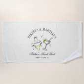 Beach Bachelorette Party Favor Social Club Strandtuch (Vorderseite)