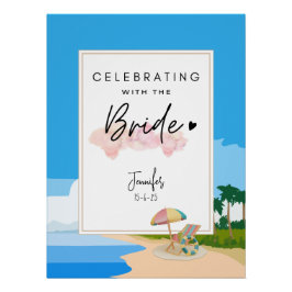 Beach Bachelorette | Party für Hühner Poster