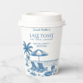 Beach Bachelorette Party Last toast on the coast  Pappbecher (Rückseite)