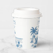 Beach Bachelorette Party Last toast on the coast  Pappbecher (Rechts)