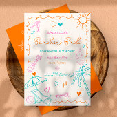Beach Bachelorette | Reiseroute, Spaß, Orange Dood Einladung