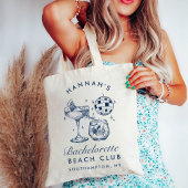 Beach Bachelorette Retro Moderne Personalisierte T Tragetasche