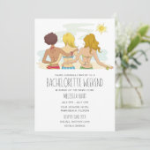Beach Bachelorette Weekend Erreichbarkeit Einladung (Stehend Vorderseite)