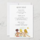 Beach Bachelorette Weekend Erreichbarkeit Einladung (Rückseite)