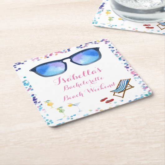 Beach Bachelorette Weekend Party Untersetzer (angewinkelt)