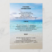 Beach Bachelorette Weekend Vorlage Einladung (Rückseite)