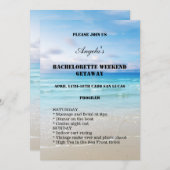 Beach Bachelorette Weekend Vorlage Einladung (Vorne/Hinten)