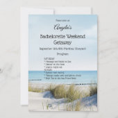 Beach Bachelorette Weekend Vorlage Einladung (Vorderseite)