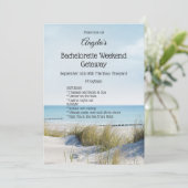 Beach Bachelorette Weekend Vorlage Einladung (Stehend Vorderseite)