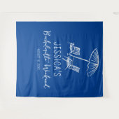 Beach Bachelorette Wochenende Background Foto Stan Wandteppich (Vorderseite (Horizontal))