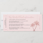 Beach Bachelorette Wochenende Boarding Ticket (Rückseite)
