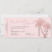 Beach Bachelorette Wochenende Boarding Ticket (Vorderseite)