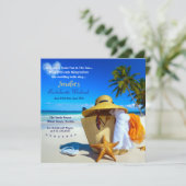 Beach Bachelorette Wochenende Einladung (Stehend Vorderseite)