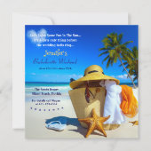 Beach Bachelorette Wochenende Einladung (Vorderseite)