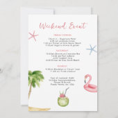 Beach Bachelorette Wochenende Einladung (Rückseite)