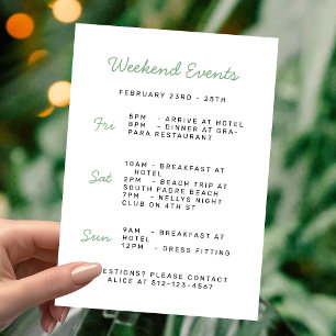 Beach Bachelorette Wochenende Einladung