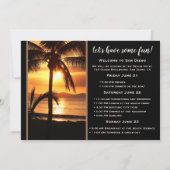 Beach Bachelorette Wochenende Einladung (Rückseite)