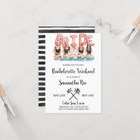 Beach Bachelorette Wochenende Einladung Poolside B