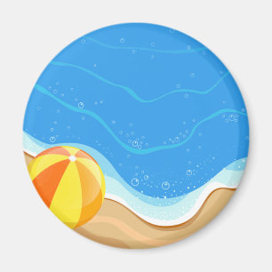 Beach-Ball am Strand Magnet