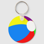Beach-Ball-Button-Schlüsselanhänger Schlüsselanhänger (Vorderseite)