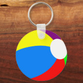 Beach-Ball-Button-Schlüsselanhänger Schlüsselanhänger (Vorderseite)