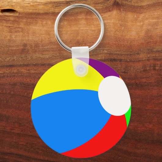 Beach-Ball-Button-Schlüsselanhänger Schlüsselanhänger (Vorderseite)