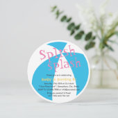 Beach Ball Girls Sommerpool Geburtstagsparty Einladung (Stehend Vorderseite)