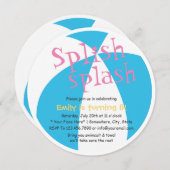 Beach Ball Girls Sommerpool Geburtstagsparty Einladung (Vorne/Hinten)