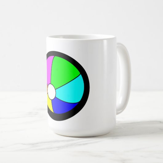 Beach Ball Kaffeetasse (VorderseiteRechts)