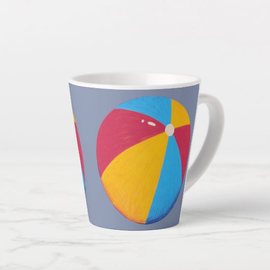 Beach Ball Latte Tasse (Rechte Ecke)