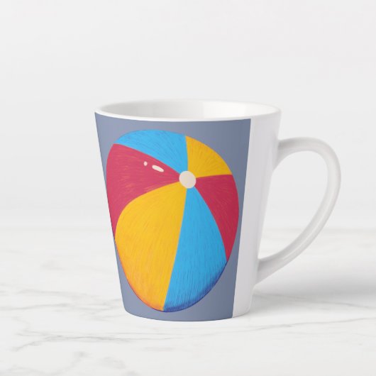 Beach Ball Latte Tasse (Rechts)