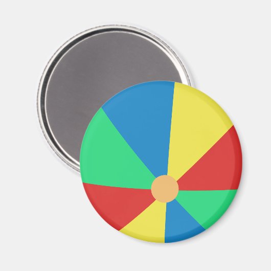 Beach Ball Magnet (Vorderseite/Rückseite)