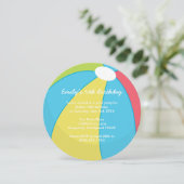 Beach Ball Pool Party Einladung (Stehend Vorderseite)