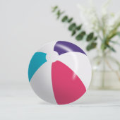 Beach Ball Pool Party Geburtstag Einladung (Stehend Vorderseite)
