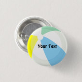 Beach Ball Pool Party Individuelle Name oder Game  Button (Vorne & Hinten)