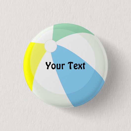 Beach Ball Pool Party Individuelle Name oder Game  Button (Vorderseite)