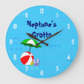 Beach Ball Pool Toys Custom Clock weiße Zahlen Große Wanduhr (Vorderseite)