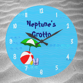 Beach Ball Pool Toys Custom Clock weiße Zahlen Große Wanduhr