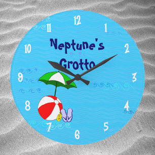 Beach Ball Pool Toys Custom Clock weiße Zahlen Große Wanduhr