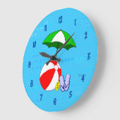 Beach Ball Pool Toys Wall Uhr blaue Nummern (Winkel)