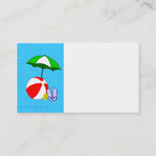 Beach Ball Pool Umbreit Business Card Vorlage Visitenkarte