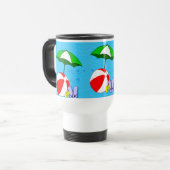 Beach Ball Pool Umbrella Tasse (Vorderseite Links)
