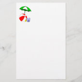 Beach Ball Pool Vorlage Briefpapier (Vorderseite)