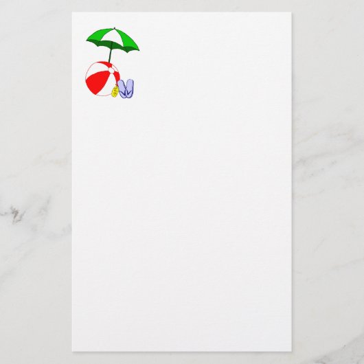 Beach Ball Pool Vorlage Briefpapier (Vorderseite)